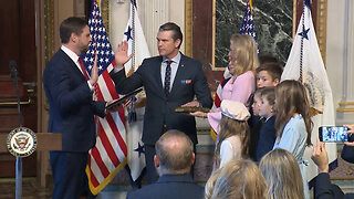 It's Official: Pete Hegseth Sworn In As Secretary Of Defense, By JD Vance… Libs Seethe - Part 1