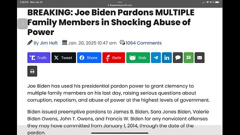 BREAKING: Joe Biden Pardons MULTIPLE Family Members in Shocking Abuse of Power