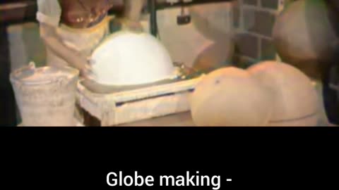 Globe making 1955 artistry #Colourized footage 🌐 🎥