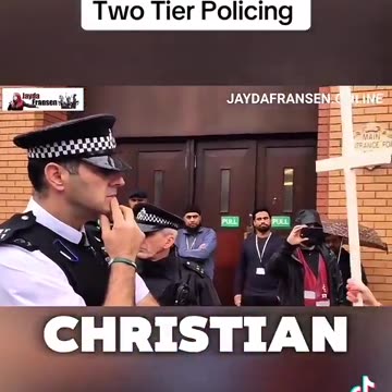 Bravo! English Christian Woman Calls Out Police As Traitors As She Preaches