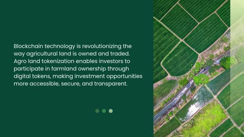 Agro Land Tokenization: Transforming Agricultural Investments
