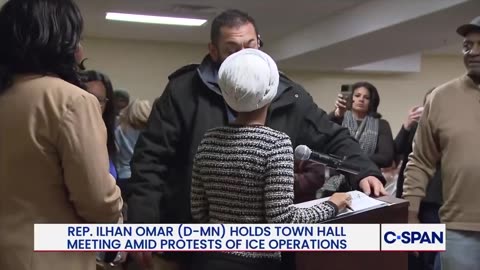 🍿 Man sprays “unknown substance on Ilhan Omar during a town hall meeting. Definitely not staged!