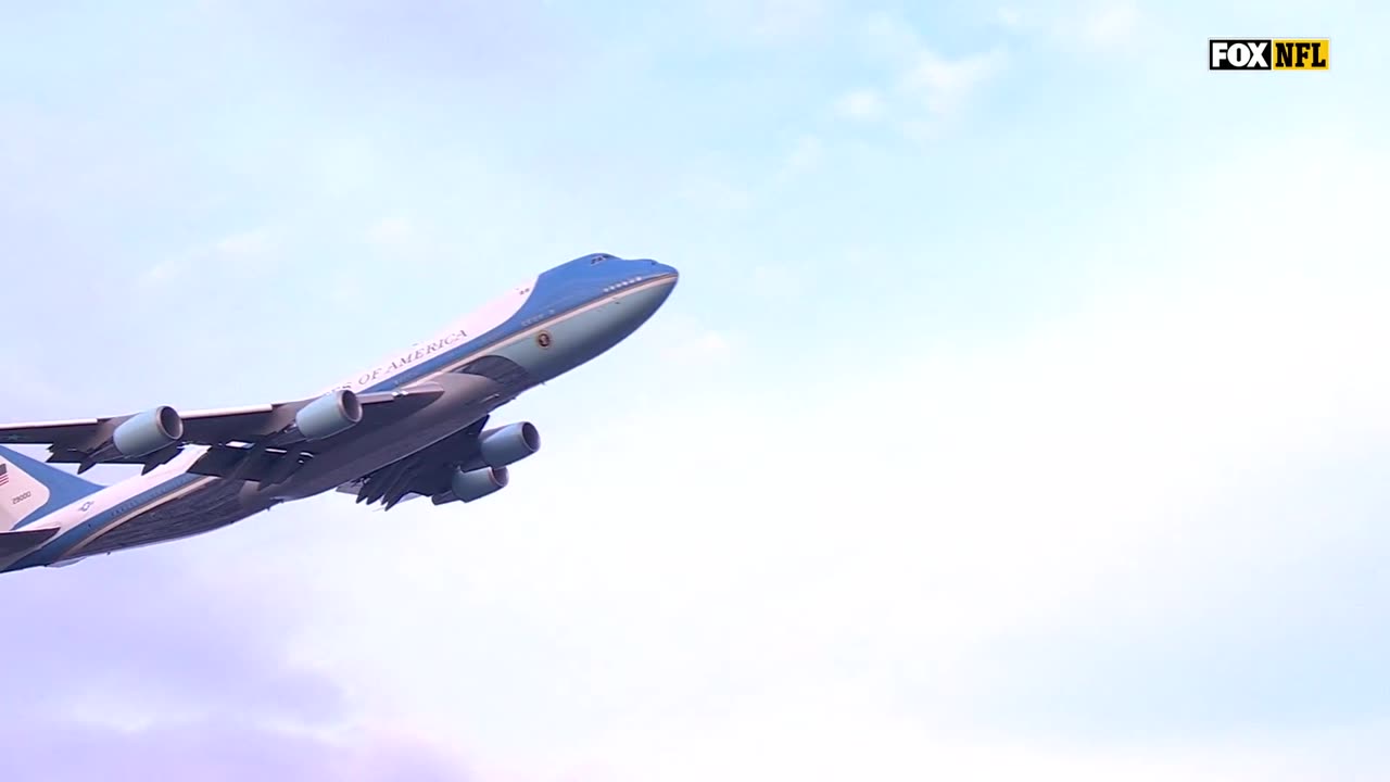 Air Force One over Washington Commanders Stadium