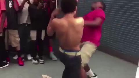 Bathroom bodyslam school fight
