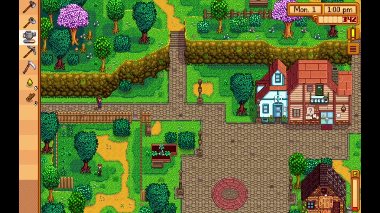 playing Stardew valley spring day 1 year 1