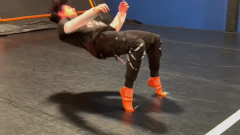 Stuntman Practices Falling