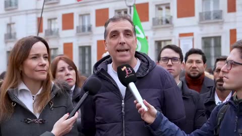 Declaraciones de Isabel y Samuel en Plaza La Puerta del Sol de Madrid