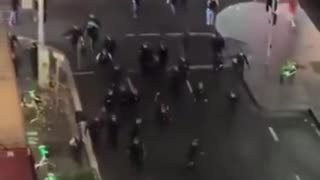 Radical coalition of pro-Palestinian Islamists blocking the streets in Sydney