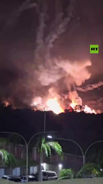 MASSIVE EXPLOSIONS at Higuerote Airport, East Caracas