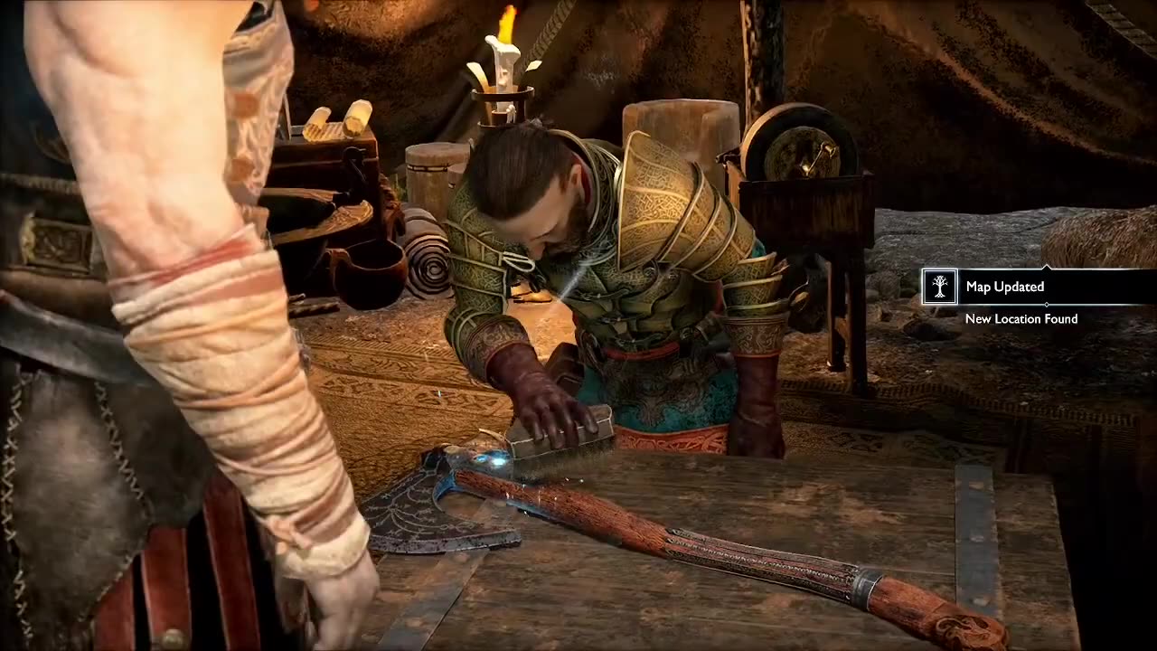 God of War - Path to the Mountain - Pass through the tower and caves