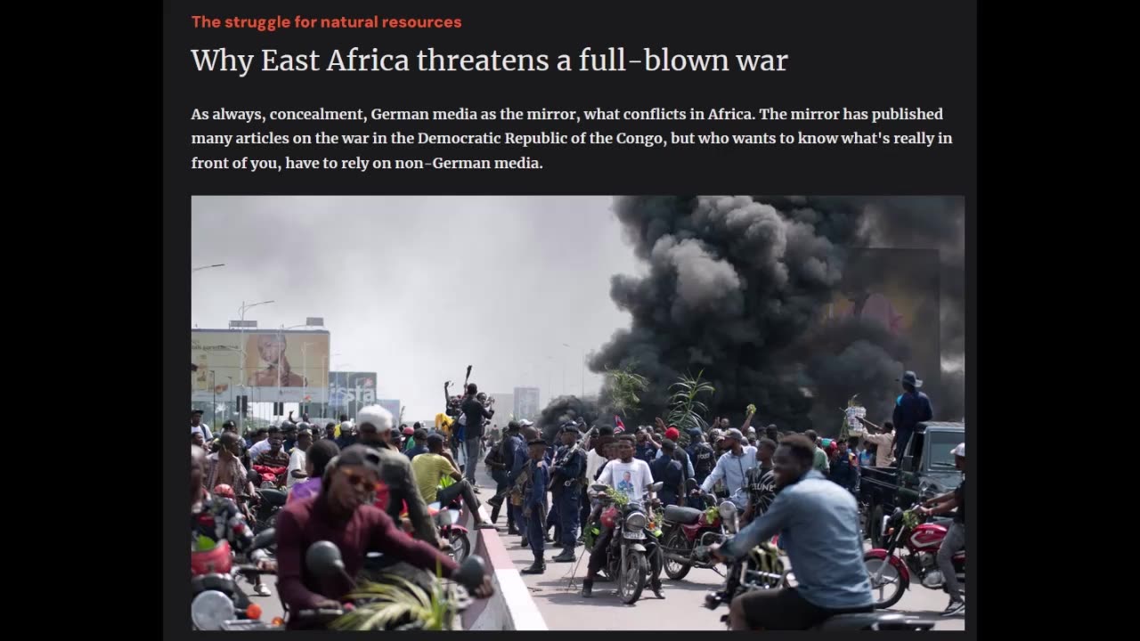 Congo - Why East Africa threatens a full-blown war.