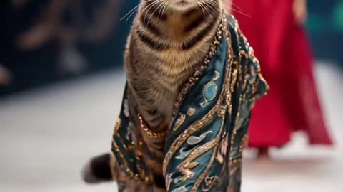 "Adorable Cats Catwalk; Elegant and Graceful Cat Models."