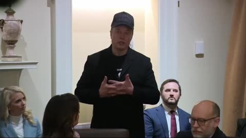 Elon Musk Delivers Remarks at the First Official Trump Cabinet Meeting