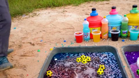 How to Make YouTube, TikTok, Facebook & Instagram Logos Using Orbeez, Coca Cola vs Mentos and Sodas