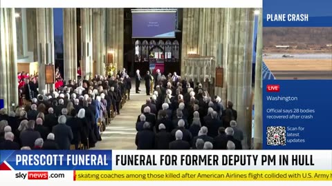Sir Tony Blair and Gordon Brown lead tributes to Lord Prescott at his funeral