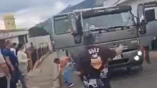 Truck Loses Control and Crashes into a Bakery During Local Event