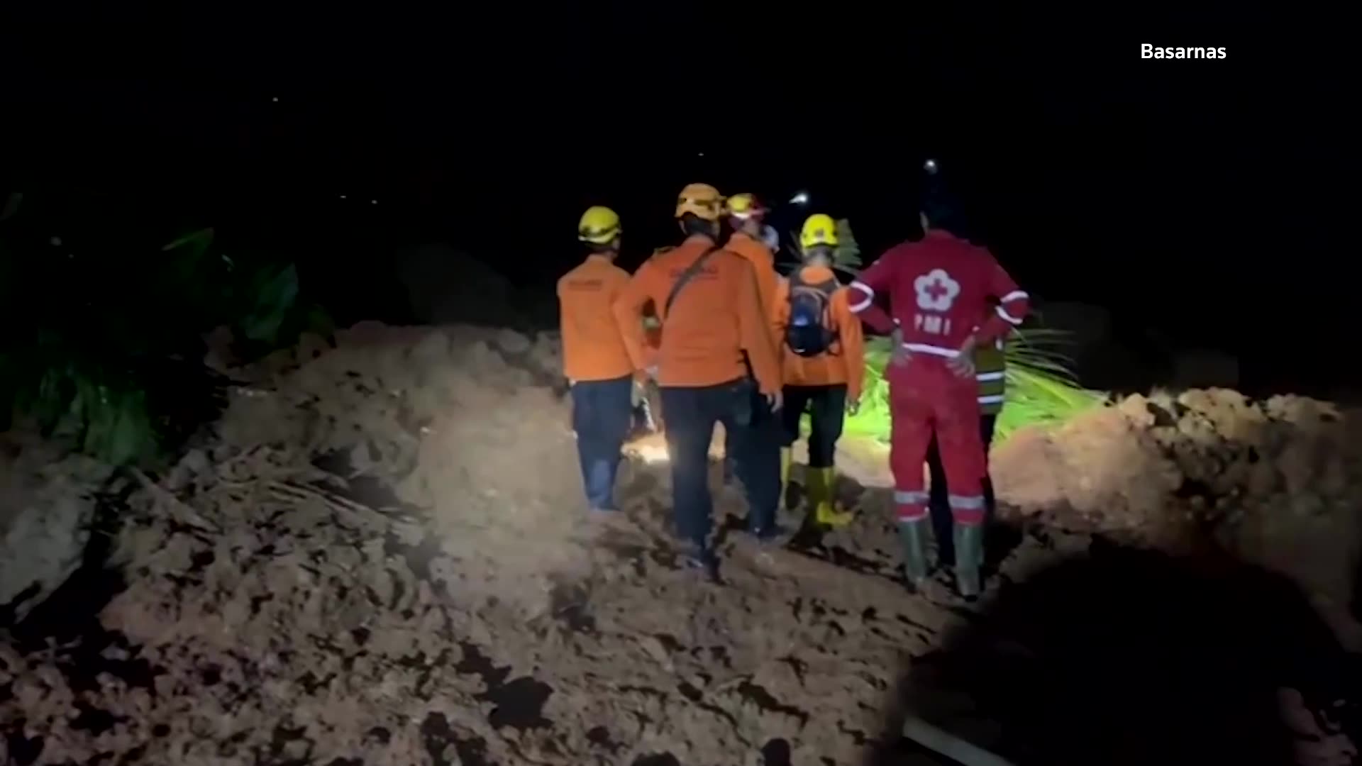 Rescuers race to find survivors following deadly landslide in Indonesia