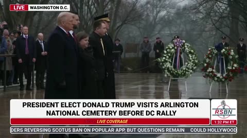 President Trump Places Wreath at Tomb of the Unknown Soldier at Arlington National Cemetery