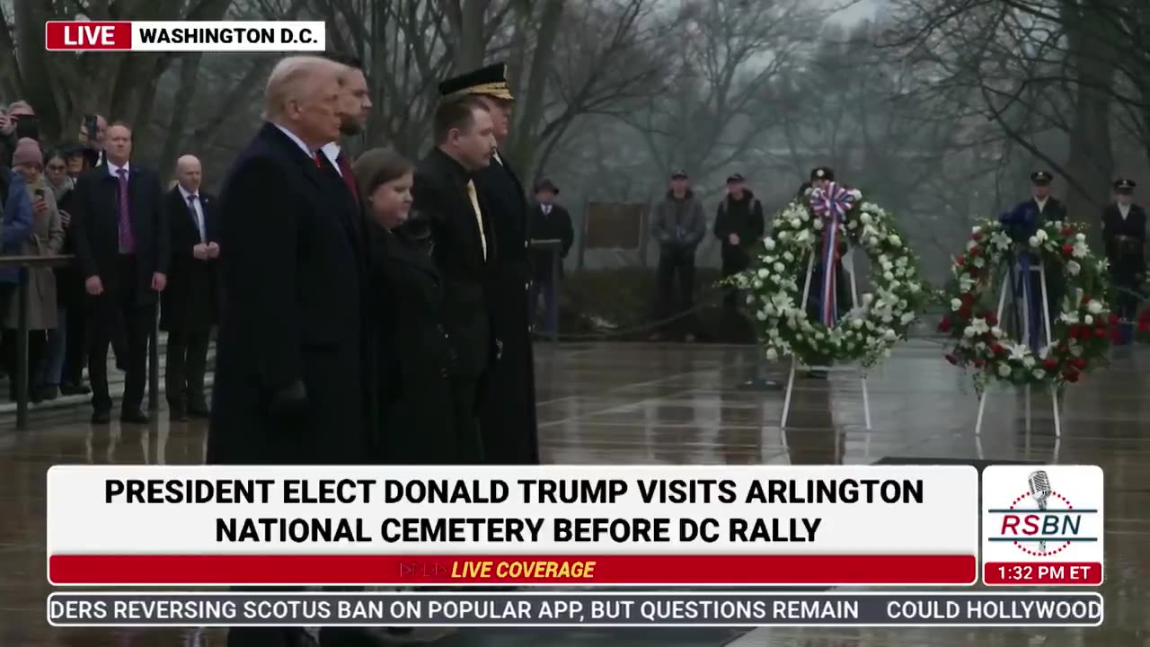 President Trump Places Wreath at Tomb of the Unknown Soldier at Arlington National Cemetery