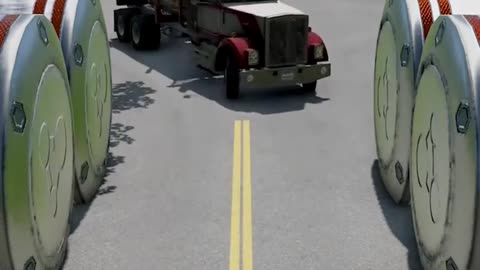 Funny truck and Buss crash BeamNG.Drive