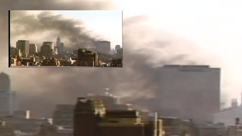 911 WTC 7 Demolition - Penthouse Collapse Long Shot CNN Raw No Audio