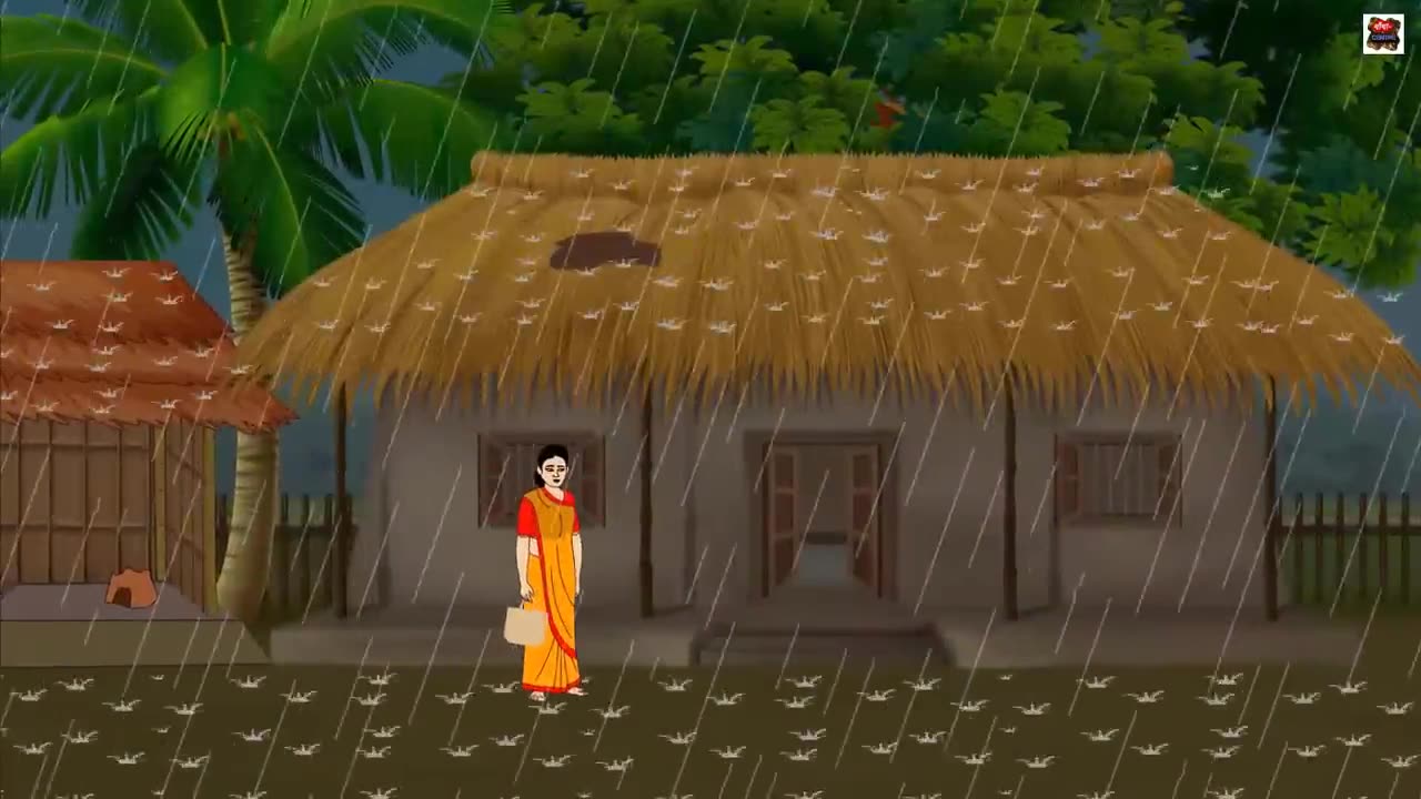 ভারী বৃষ্টিতে গ্রাম । Bengali Moral Stories Cartoon । Thakumar Jhuli ।