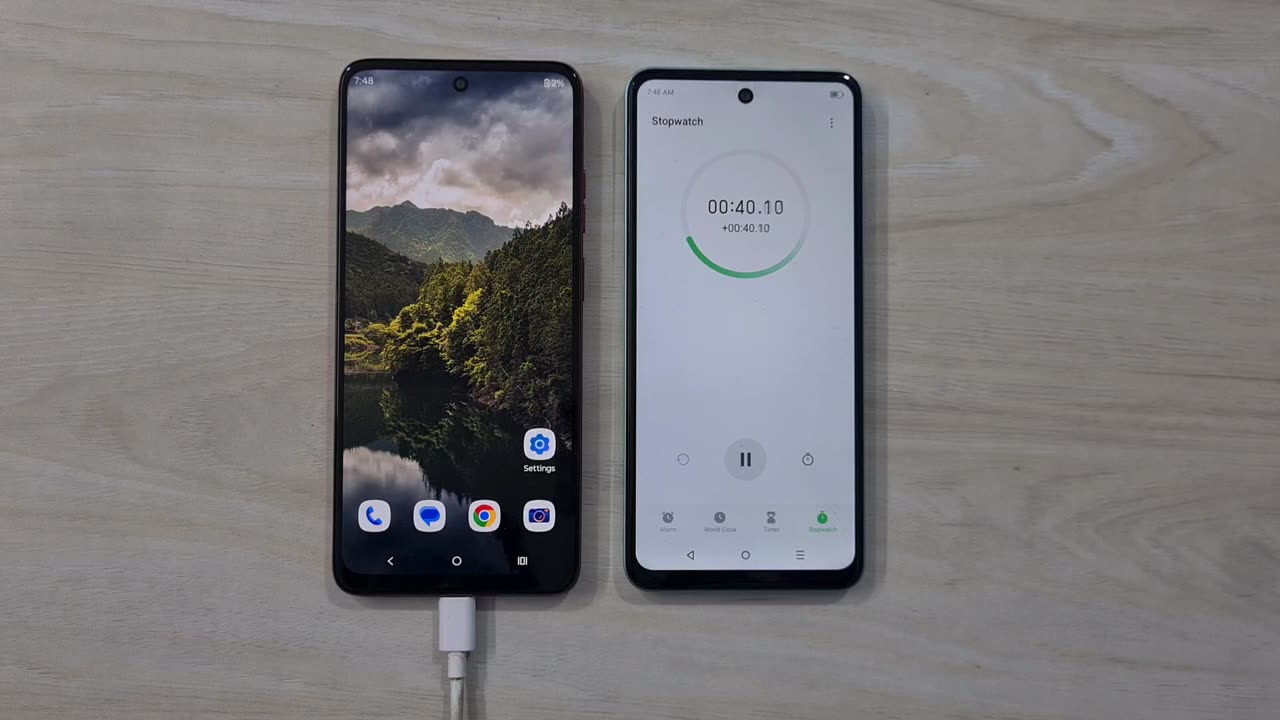 Moto G05 18W Charging Time Test