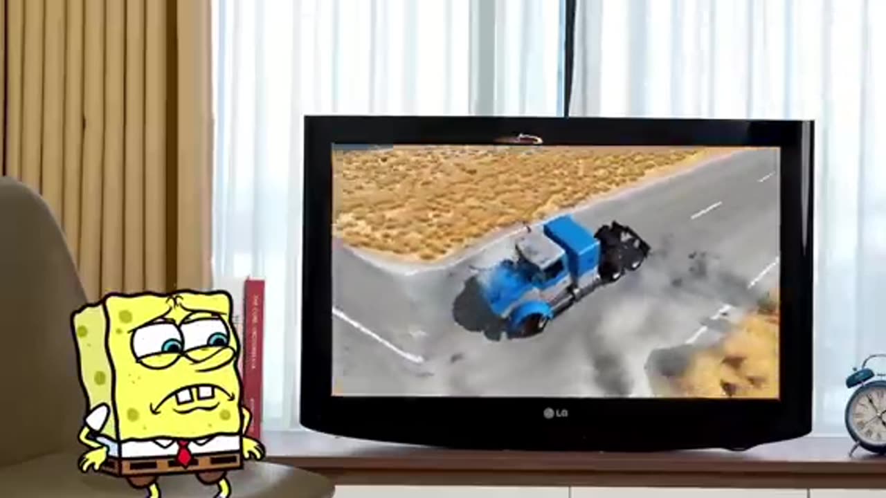 🚨SPONGEBOB SMASH! 😱 Cars Crash into Giant Bulge! 🚓 Epic High-Speed Jumps & Crashes! BeamNG Drive: Insane Car Wrecks! 💥🚗