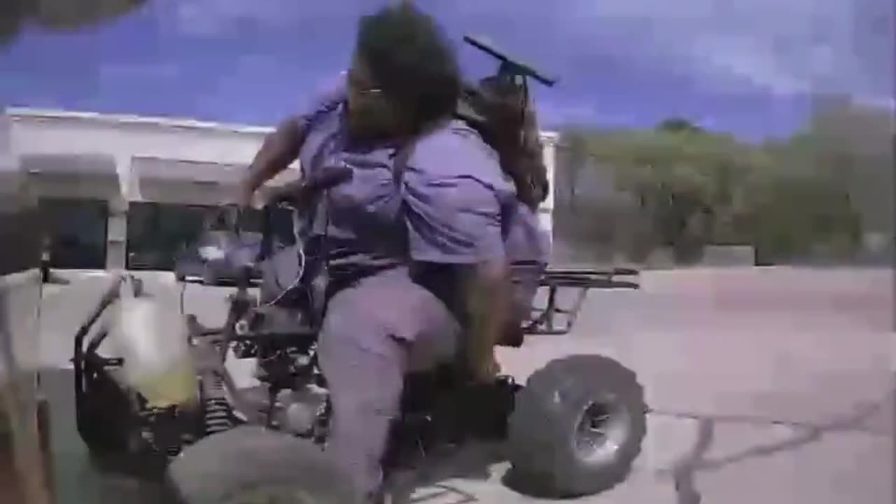 Fat jogger intentionally slams into Tesla CyberTruck