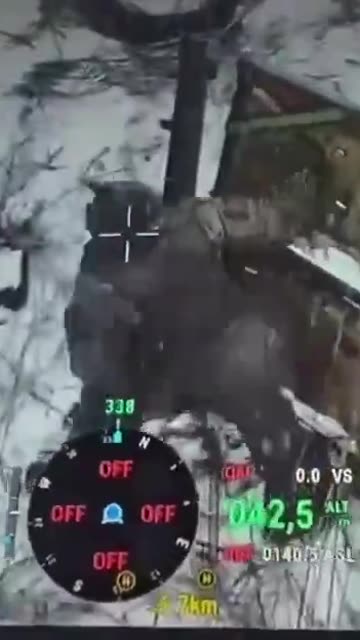 Russian Soldier Detonates Incoming Attack Drone