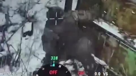 Russian Soldier Detonates Incoming Attack Drone