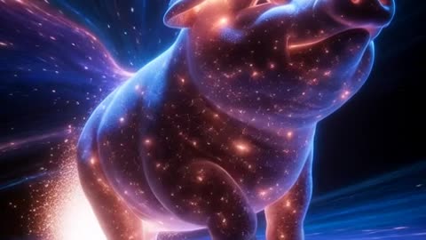 godly pig in space