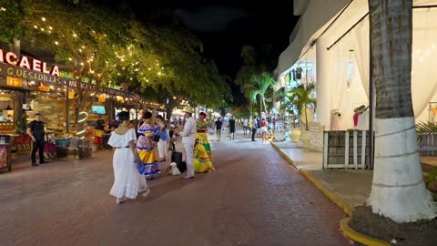 5th avenue at night - Playa del Carmen - Quintana Roo - HD