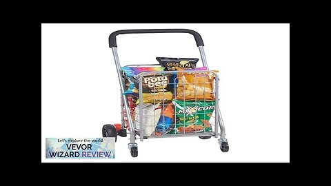 VEVOR Folding Shopping Cart 66 lbs Max Load Capacity Grocery Utility Cart Review