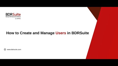 How to create and manage users in BDRSuite