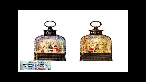 Christmas Music Box Lighted Christmas Snow Globe Lantern for Wedding Holiday Review