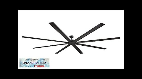 96" Aluminum Ceiling Fan No Light Remote Control Reversible DC Motor Black Review