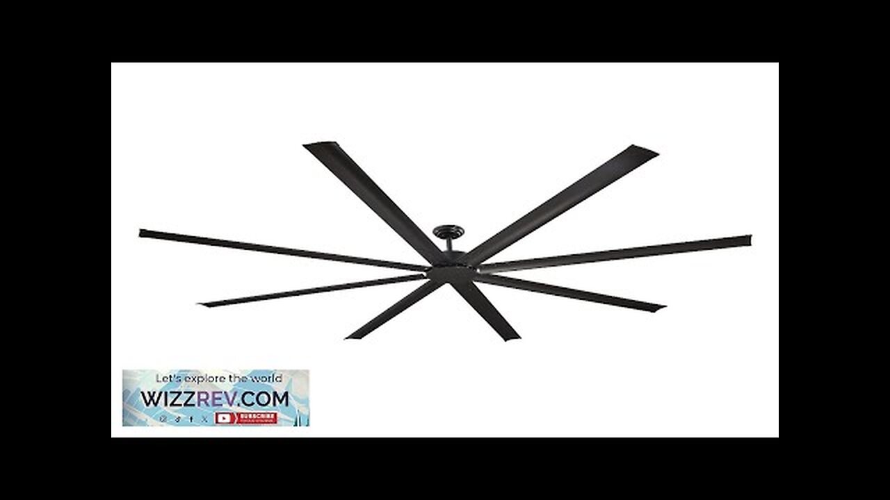 96" Aluminum Ceiling Fan No Light Remote Control Reversible DC Motor Black Review