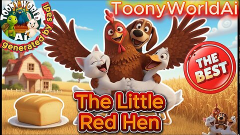 The Little Red Hen – A Lesson in Hard Work | Moral Story for Kids | Bedtime Tales | ToonyWorldAi