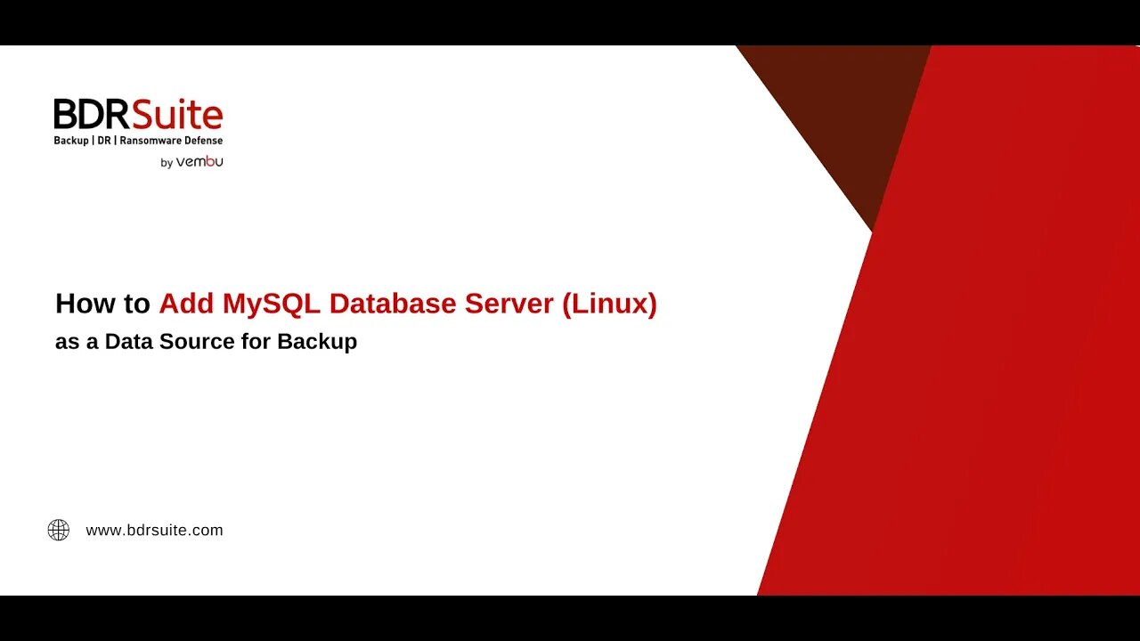 How to Add MySQL Database Server (Linux) as a Data Source for Backup | BDRSuite