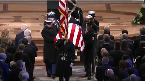 Trump departs Jimmy Carter funeral after shaking hands with Obama, Bush