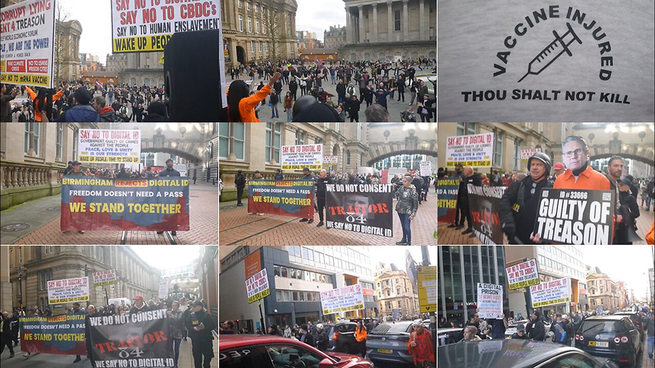 Birmingham 10: NO to DIGITAL ID – A DIGITAL PRISON is being BUILT around you. THOU SHALL NOT KILL.