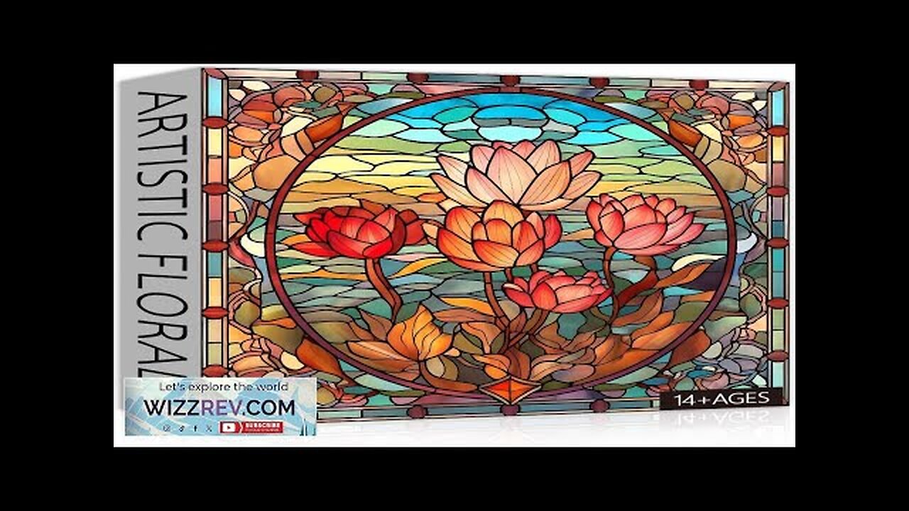 PICKFORU Stained Glass Flower Puzzles for Adults 1000 Pieces Vintage Art Puzzles Review