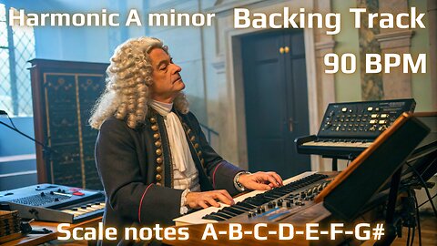 Backing Track Jam Harmonic scale in A minor