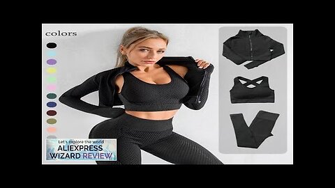 2/3PCS Seamless Women Yoga Set Workout Sportswear Gym Clothing Fitness Long Sleeve Review