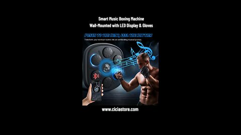 Smart Music Boxing Machine - Wall-Mounted with LED Display & Gloves - Cicia Store