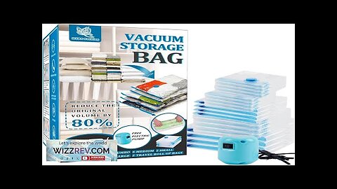 25 Pack Vacuum Storage Bags with Electric Pump Space Saver Bags (5 Review