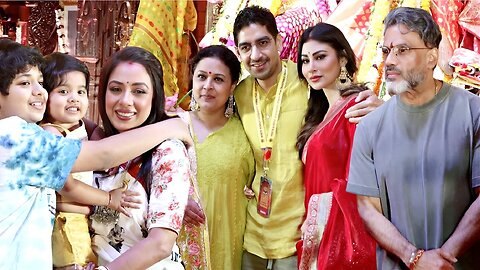 Mouni Roy, Suniel Shetty, Rupali Ganguly Visit North Bombay Durga Puja 2025