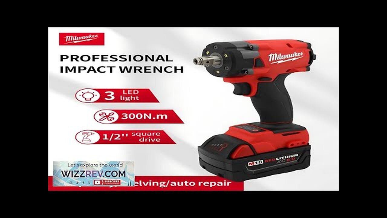 Milwaukee Cordless Electric Wrench 1/2 Car Truck Repair 300N.M 4 Gears 18V Review