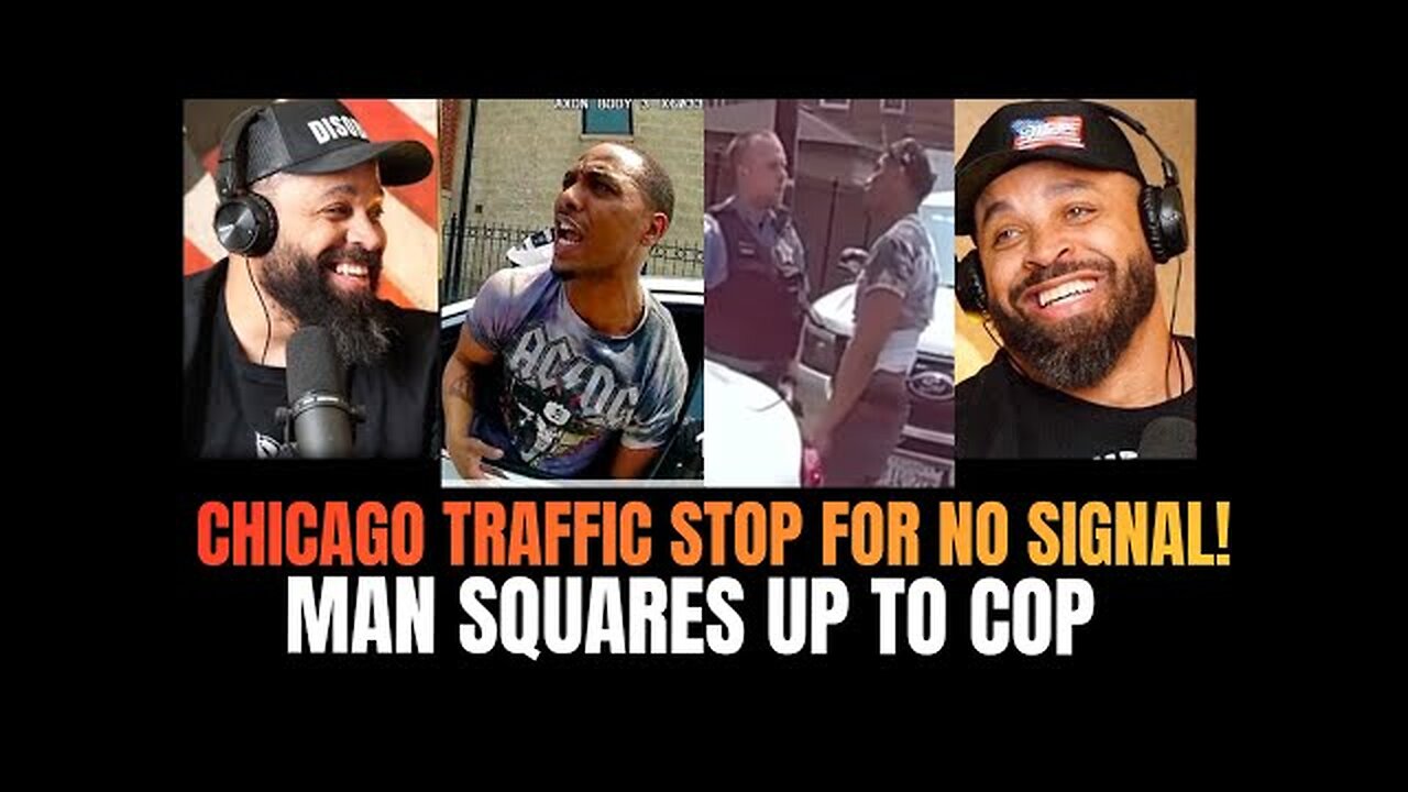 Black Guy Squares up to Cop During Wild Traffic Stop in Chicago for no Turn Signal